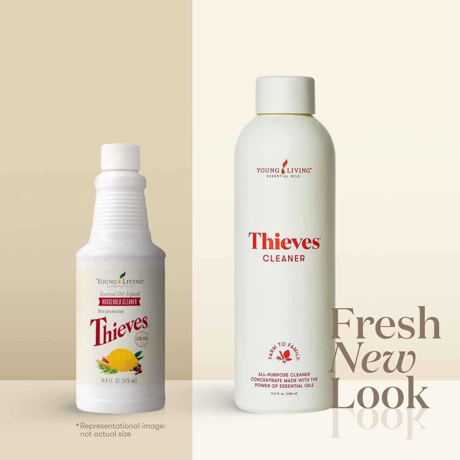 Thieves Household Cleaner | 14.4 oz | Plant-Based Multi-Surface Solution Infused with Essential Oils | Dilute for Floors, Carpets, Glass, Counters, Appliances, and General Home Cleaning