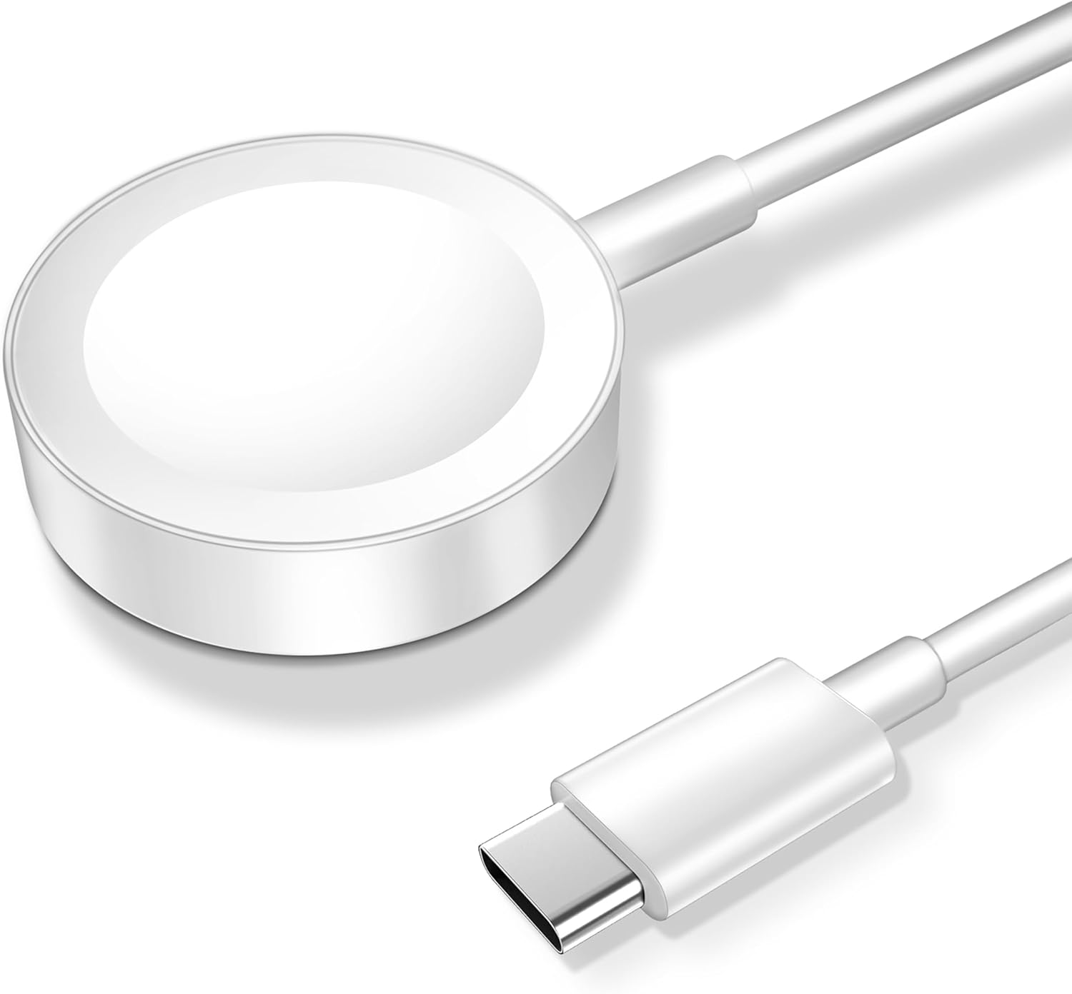 2026 upgraded magnetic charging cable for apple watch charger, usb c port, wireless charging cable for iwatch series ultra, 10, 9, 8, 7, 6, se, se2, 5, 4, 3, 2 - 3.3ft - white