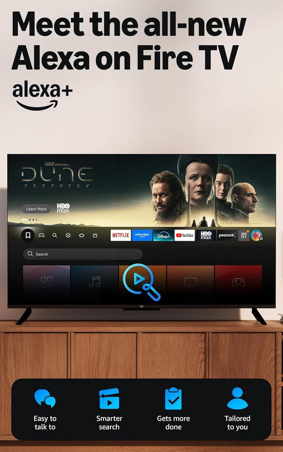 Amazon Fire TV Stick 4K Select (newest model), start streaming in 4K, AI-powered search, and free & live TV, find shows faster with Alexa+