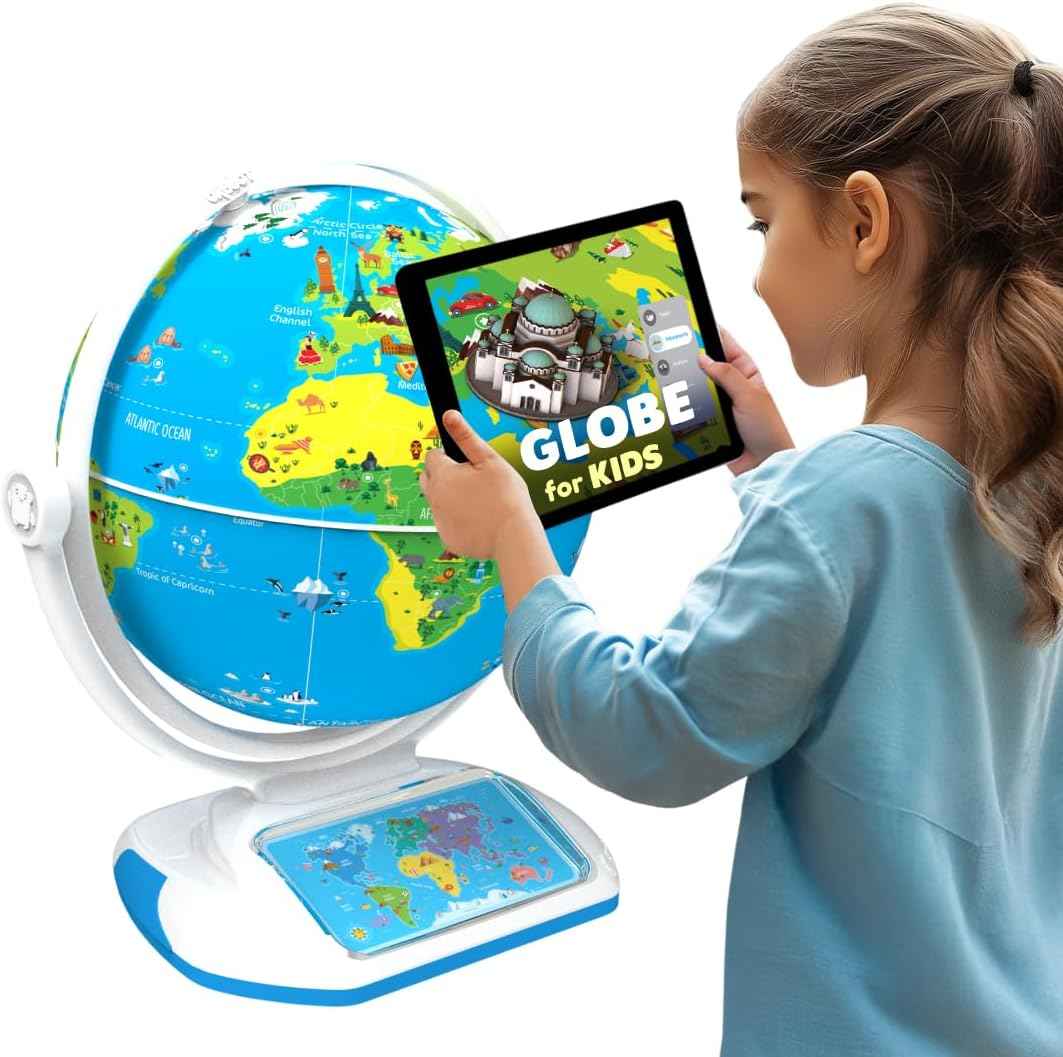 PlayShifu Globe for Children – Orboot Earth: Interactive Kids Globe with 1000+ Facts on Animals, Places & Monuments | Tech-Powered Learning Toy & STEM Gift for Kids Ages 4–10