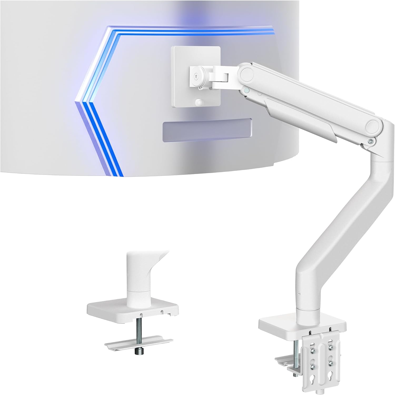 vivo heavy duty aluminum ultrawide monitor tension arm for 49 inch screens, black, stnd-v101v