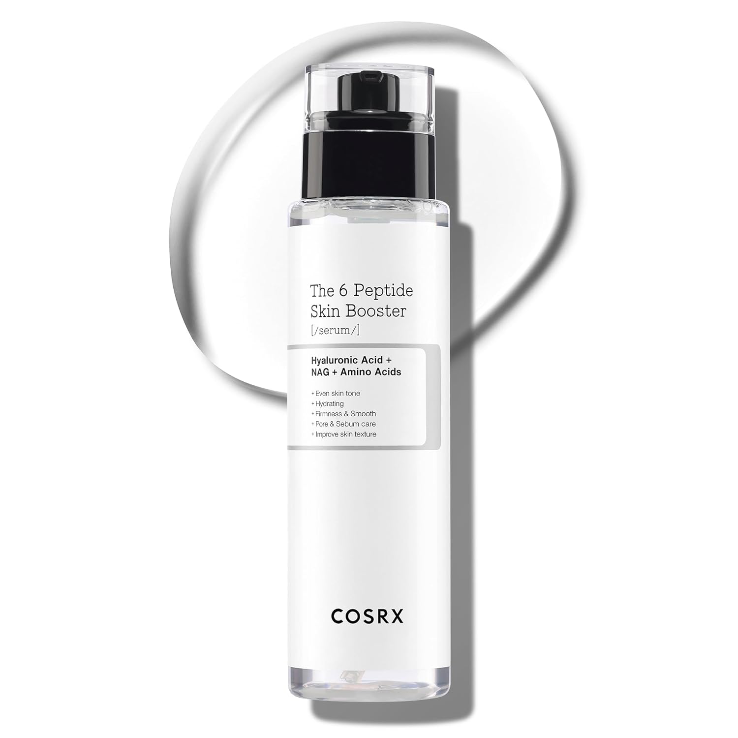 cosrx 6x peptide collagen booster toner serum for all skin types with copper peptides, niacinamide, and hyaluronic acid, 150ml