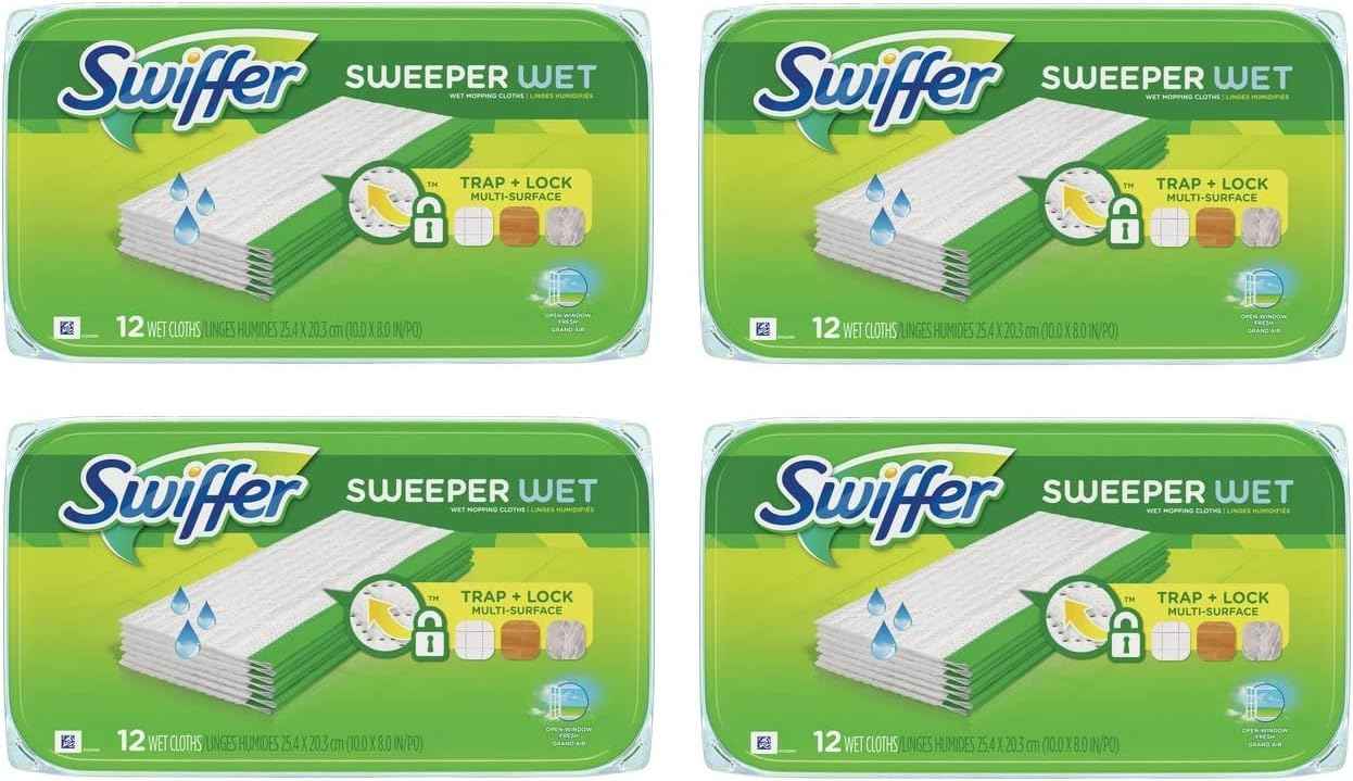 Swiffer Sweeper Wet Mopping Cloth Multi Surface Refills, Mops for Floor Cleaning, Febreze Lavender Scent, 36 Count