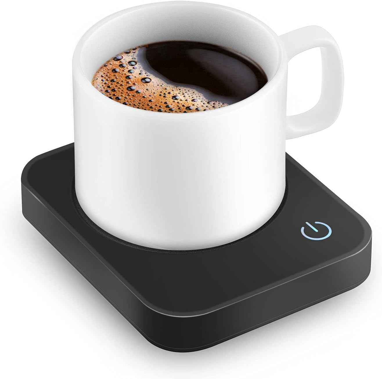 VOBAGA Coffee Mug Warmer for Desk with Auto Shut Off & 3-Temp Settings, Coffee Cup Warmer with Smart Safety Alert Home Office Accessory, Perfect for Coffee, Tea, Milk (No Mug)