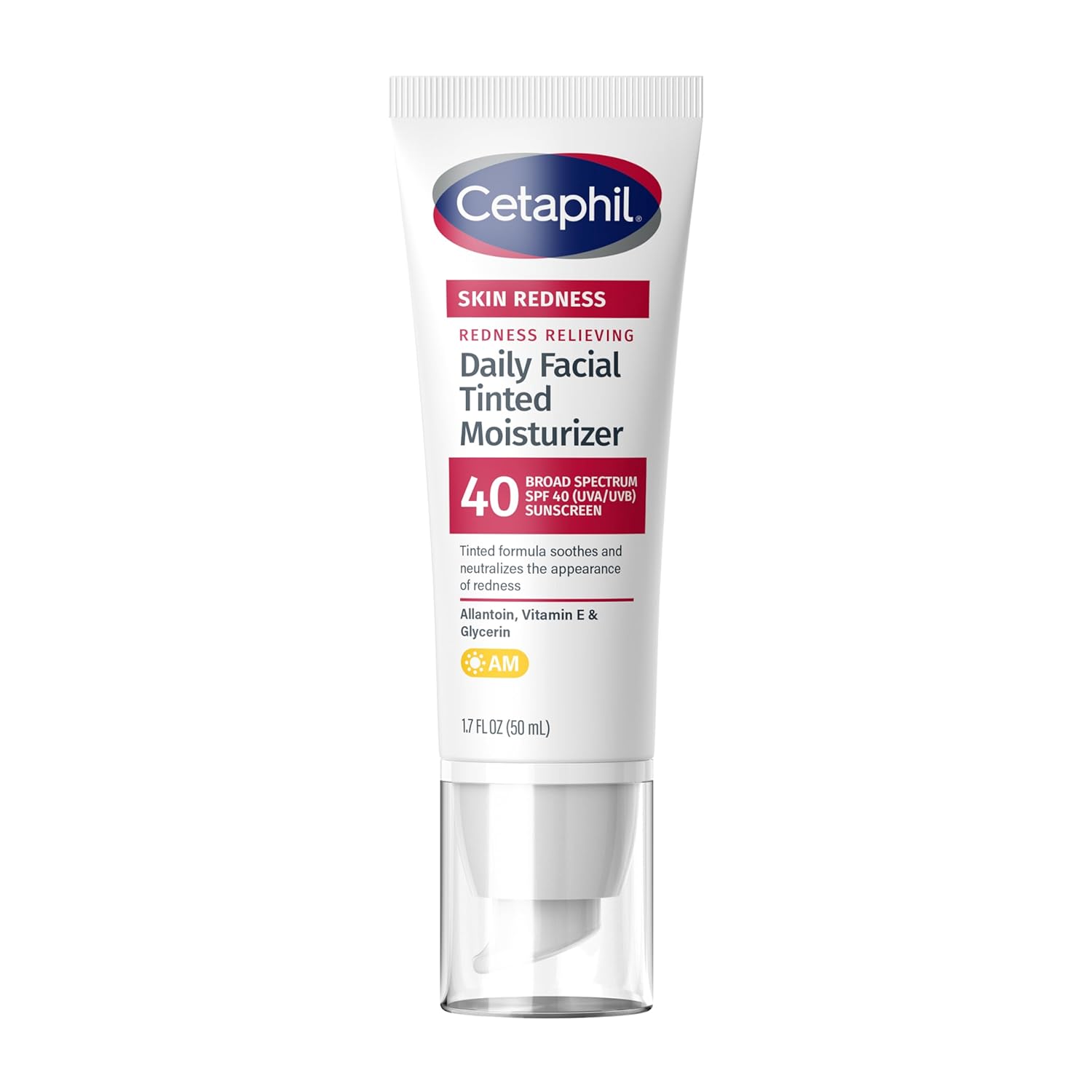 cetaphil redness relieving daily facial moisturizer spf 40, 1.7 fl oz, neutral tint, for redness-prone skin