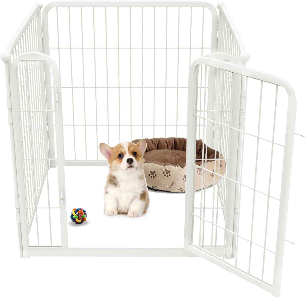 FXW Homeplus Unleashed Indoor Dog Playpen - Stress-Free and Safe Play, Heavy Duty 24 Inch 6 Panels Dog Pen for Puppy and Small Dogs, Black│Patented