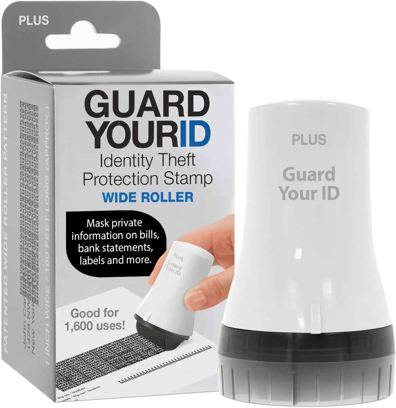 Guard Your ID Advanced 2.0 Roller 3-Pack for Identity Theft Protection, Confidential Security Stamp Mixed Color Kit (Turquoise, Green, White)