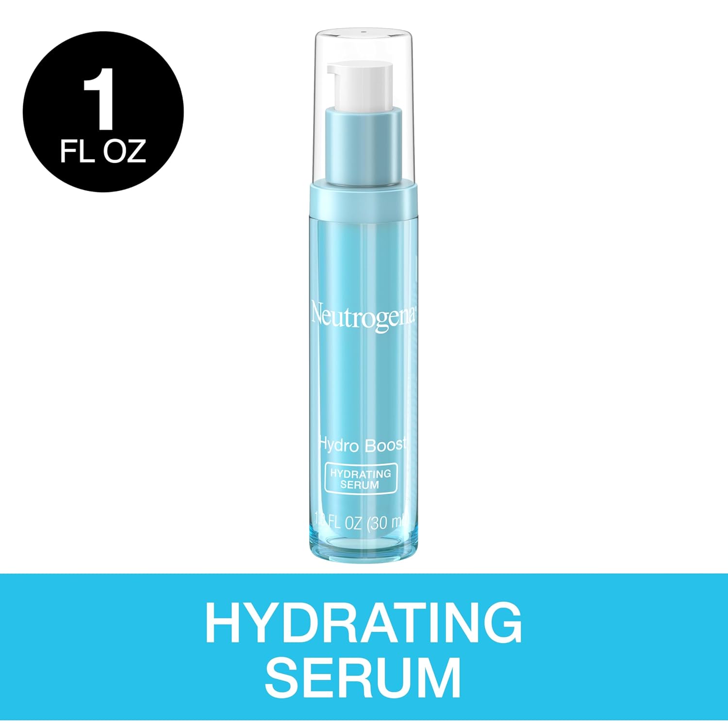 neutrogena hydro boost hyaluronic acid serum, hydrating face moisturizer for dry skin, oil-free non-comedogenic moisturizer, 1 fl oz
