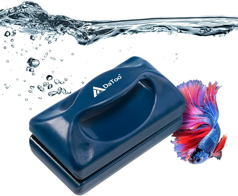 Aquarium magnet scrubber with super strong magnet and cleaning pads for small fish tanks up to 8mm thick