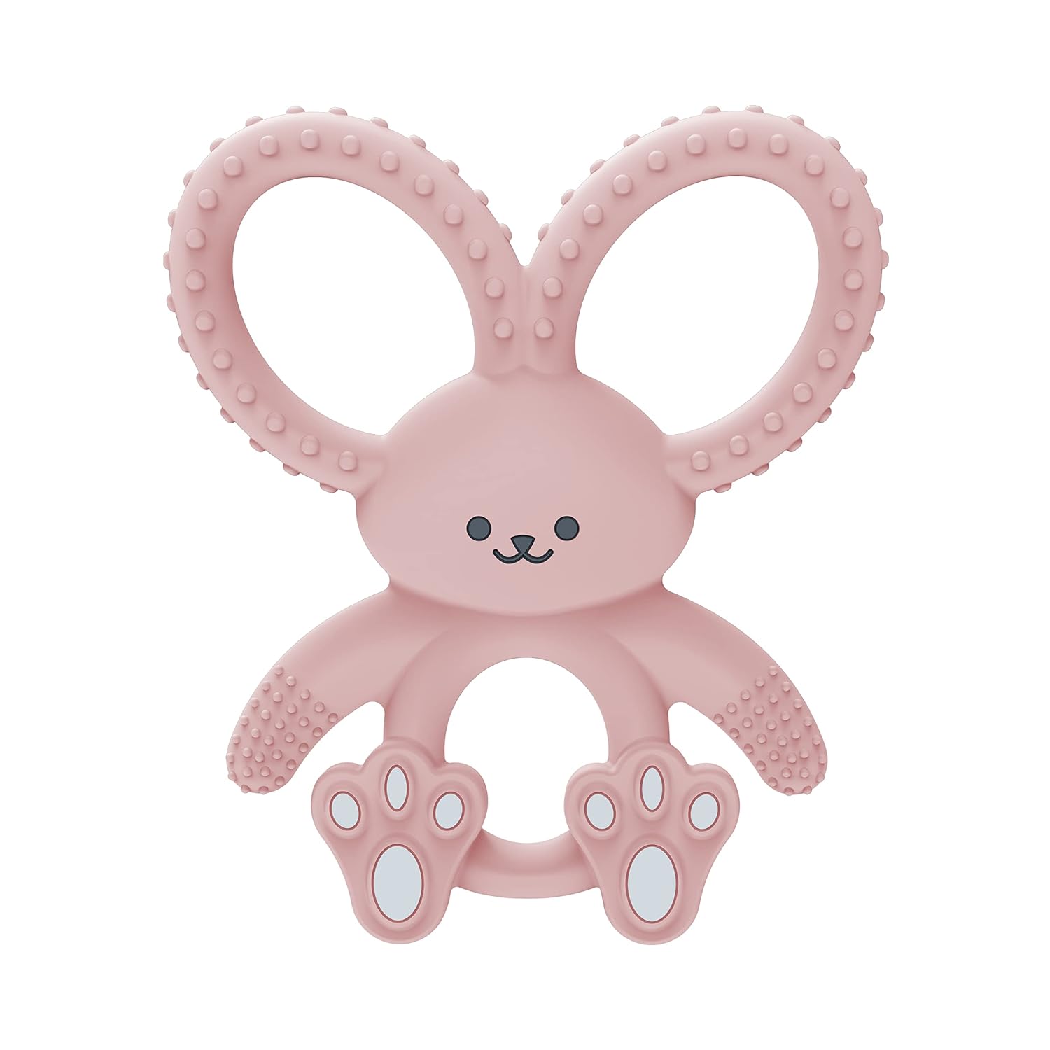 Dr. Brown's soft 100% silicone, BPA free, teething toy for 3m+ babies, pink bunny design