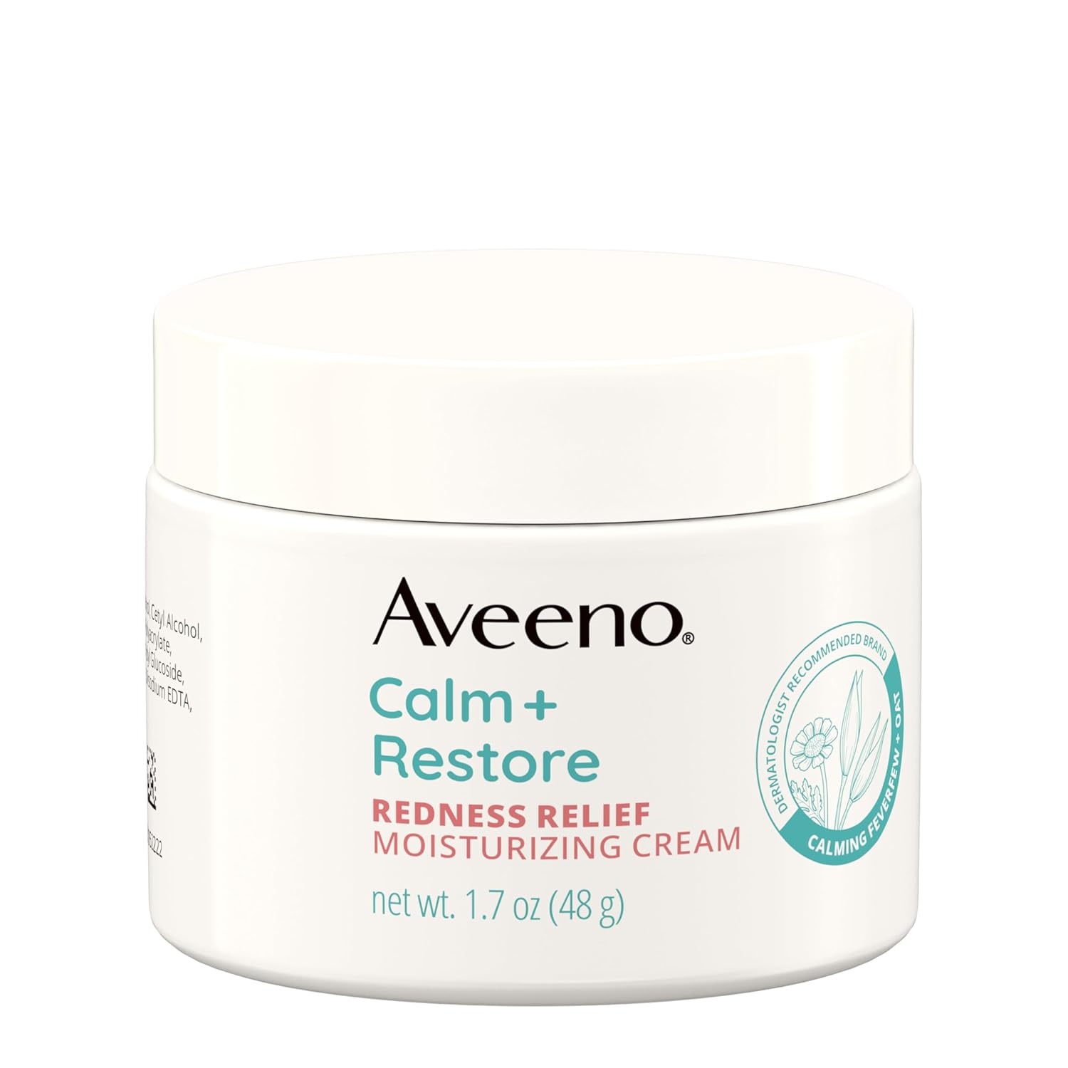 aveeno calm + restore facial moisturizer 1.7 oz non-comedogenic hydrating face cream for dry sensitive skin