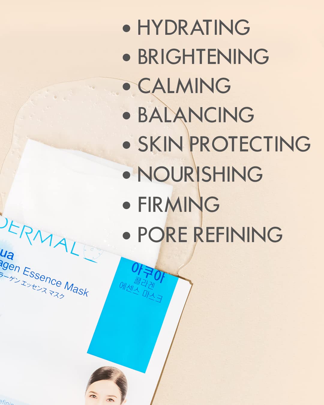 dermal korean collagen face mask 24 combo pack hydrating soothing sheet mask for dry sensitive skin