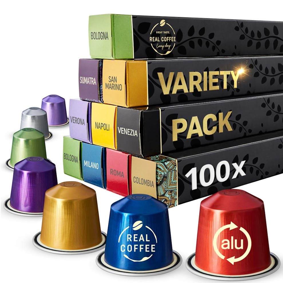 Nespresso OriginalLine Mixed Variety Pack | 100% Aluminum Capsules | 9 Distinctive Italian Flavors