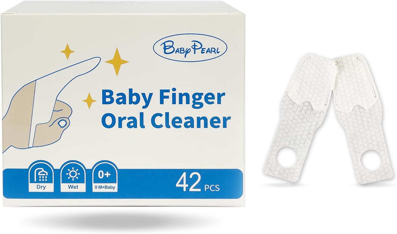 Baby Tongue Cleaner Newborn Finger Toothbrush, 42-Count Disposable Oral Care for 0-36 Months Toddler Teeth and Gums