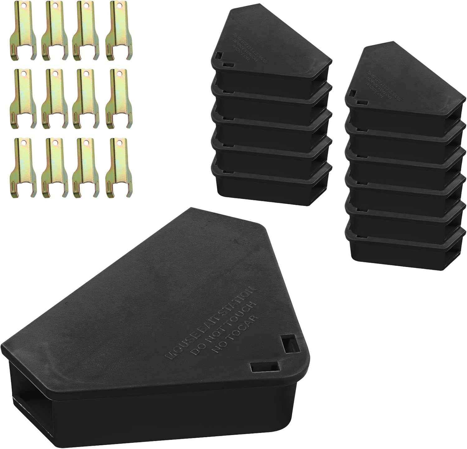 Anblak Mouse Station with Keys Black 6 Pack, Key Required Mouse Stations, Mice Stations, Keeps Children and Pets Safe Indoor & Outdoor