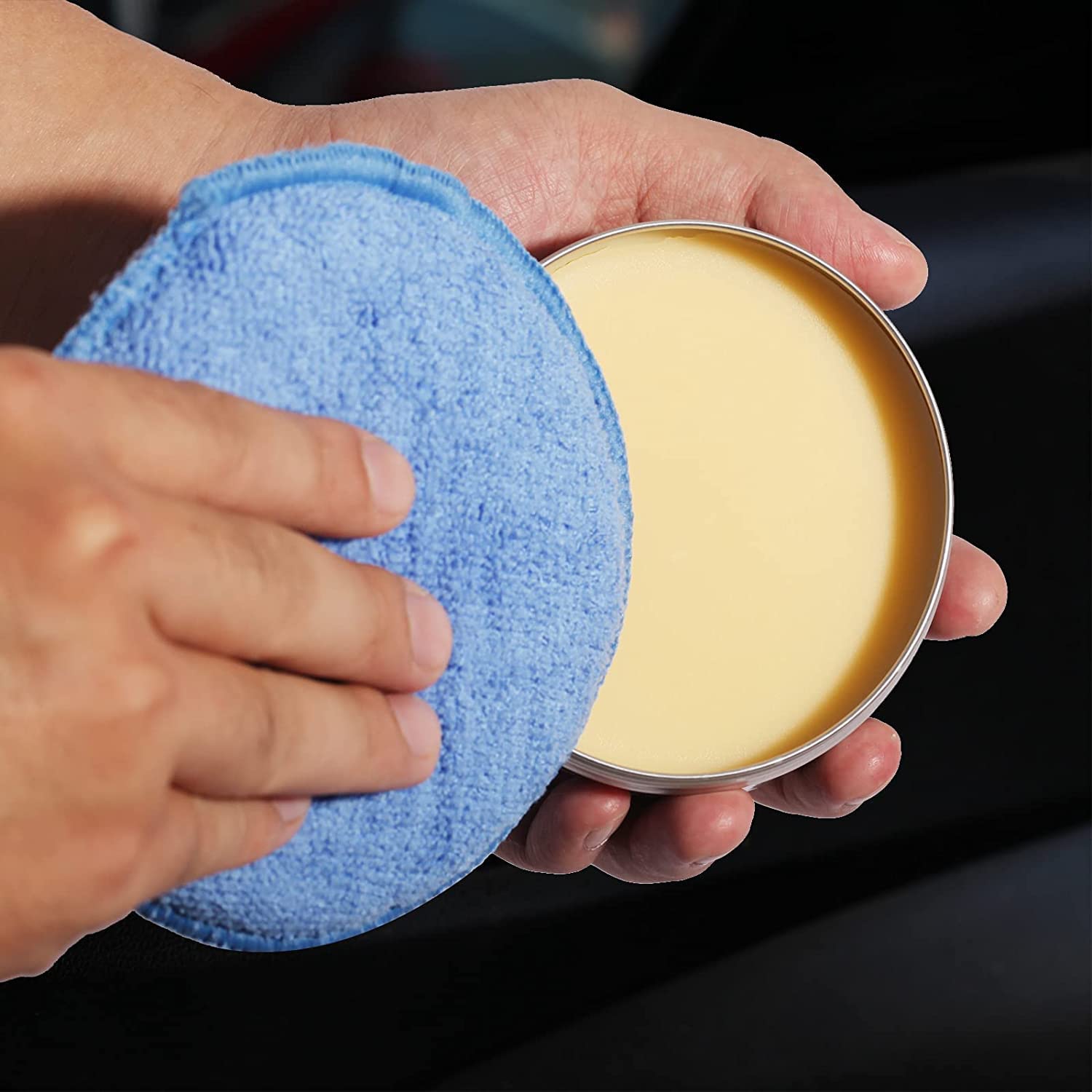 5-inch Microfiber Wax Applicator Pads for Car Waxing and Polishing, 6 Pack, Machine Washable