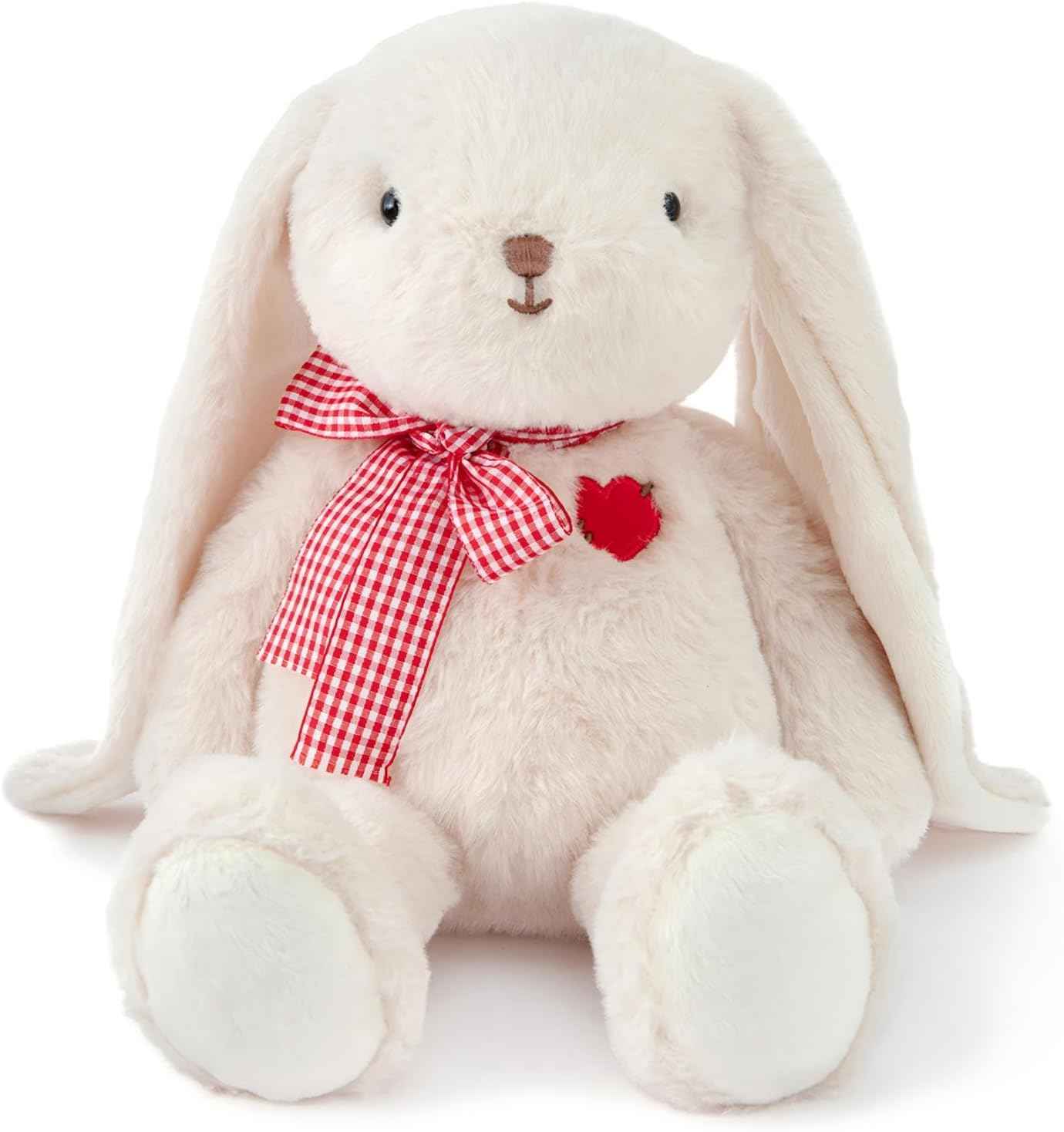 11.4” Small Teddy Bear with Heart Cute White Teddy Bear Stuffed Animals Soft Stuffed Bear Plush Bear Plushie Toys Gifts for Girlfriend Boyfriend Kid