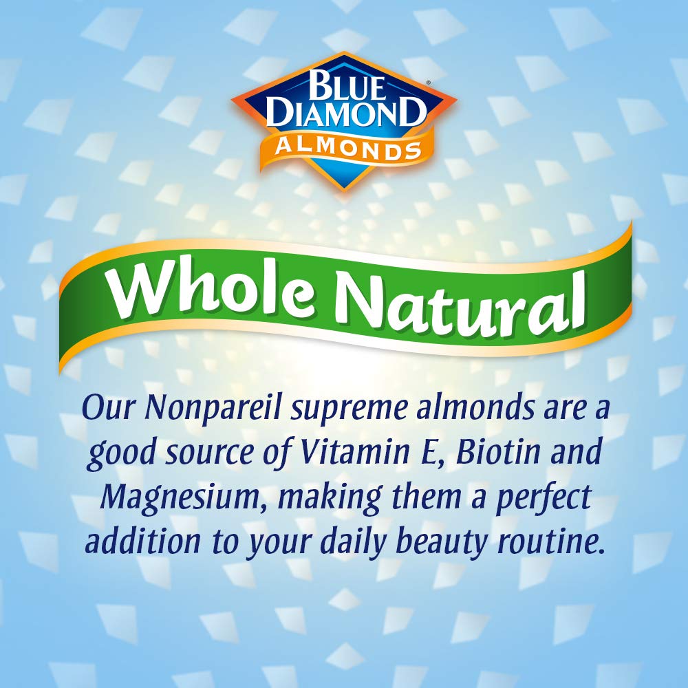 Blue Diamond whole natural raw almonds, 25 oz resealable gluten-free snack bag, pack of 1