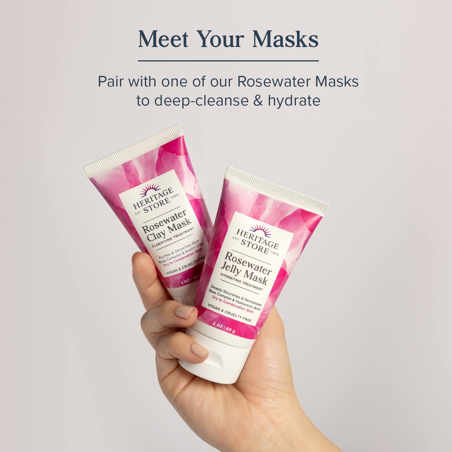 heritage store rosewater 12oz facial mist for glowing skin all skin types vegan cruelty free