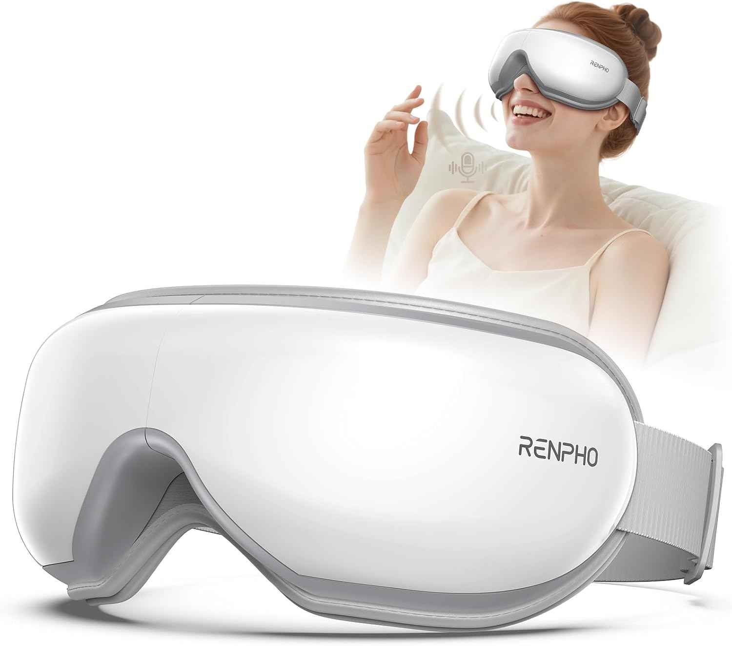 RENPHO Eye Massager with Heat, Valentines Day Gifts for Her Him Birthday Gifts for Women Mom, FSA Eligible HSA Eye Mask for Migraine,Sleep Mask for Dry Eyes Relax, Reduce Strain for Men Dad Eyeris 1