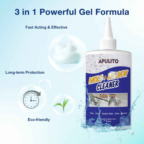 APULITO Household Cleaner Gel for Bathroom Shower Kitchen Tile Grout, Sinks Countertops 10 Fl Oz (Pack of 1)