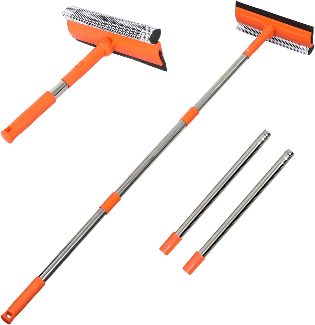 2 in 1 Professional Window Squeegee with soft rubber and sponge for car windshield and house windows