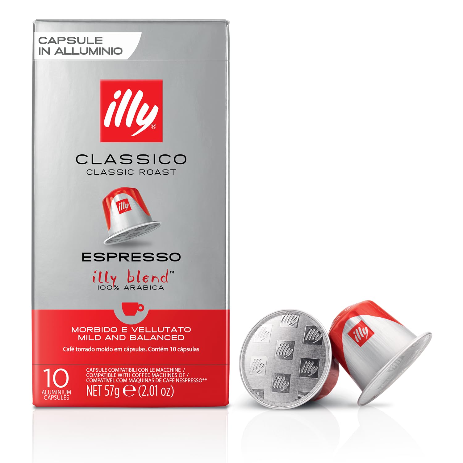 illy Espresso Classico Roast Single-Serve Coffee Capsules & Pods 10 Count Notes Of Caramel Orange Blossom & Jasmine