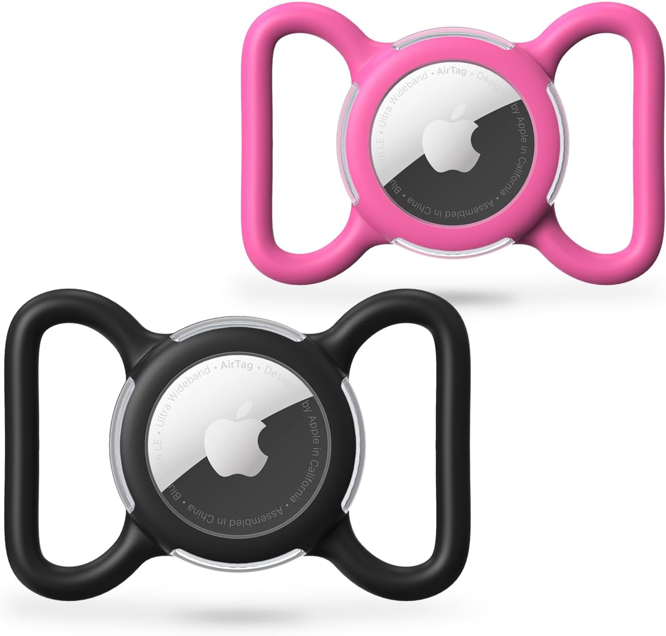 waterproof airtag holder for dog collar soft full-body protective airtag holder for dog cat collars black regular