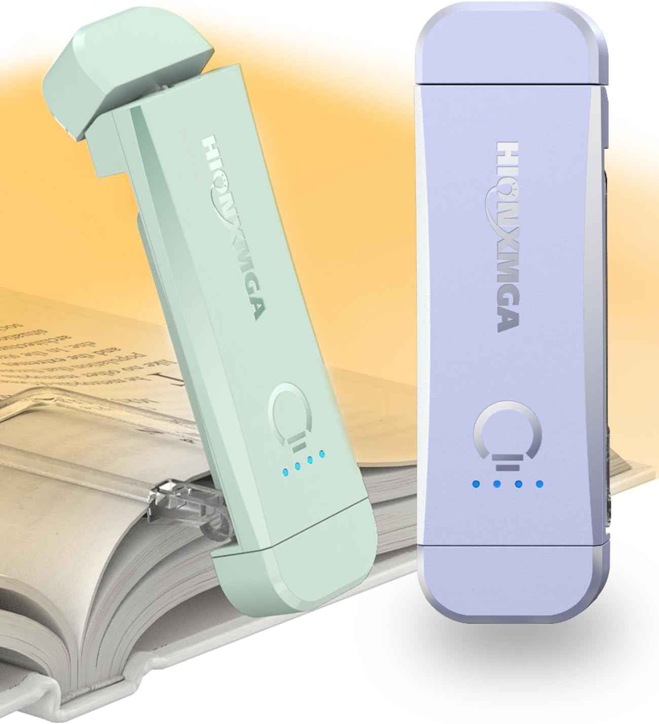 Book Reading Light,Silent Touch Lamp for in Bed,Rechargeable Clip on Booklight with 3 Amber Colors & Precise Dimming Night Reading,Best Gift Lovers,Kids,Pink,(SD-10)