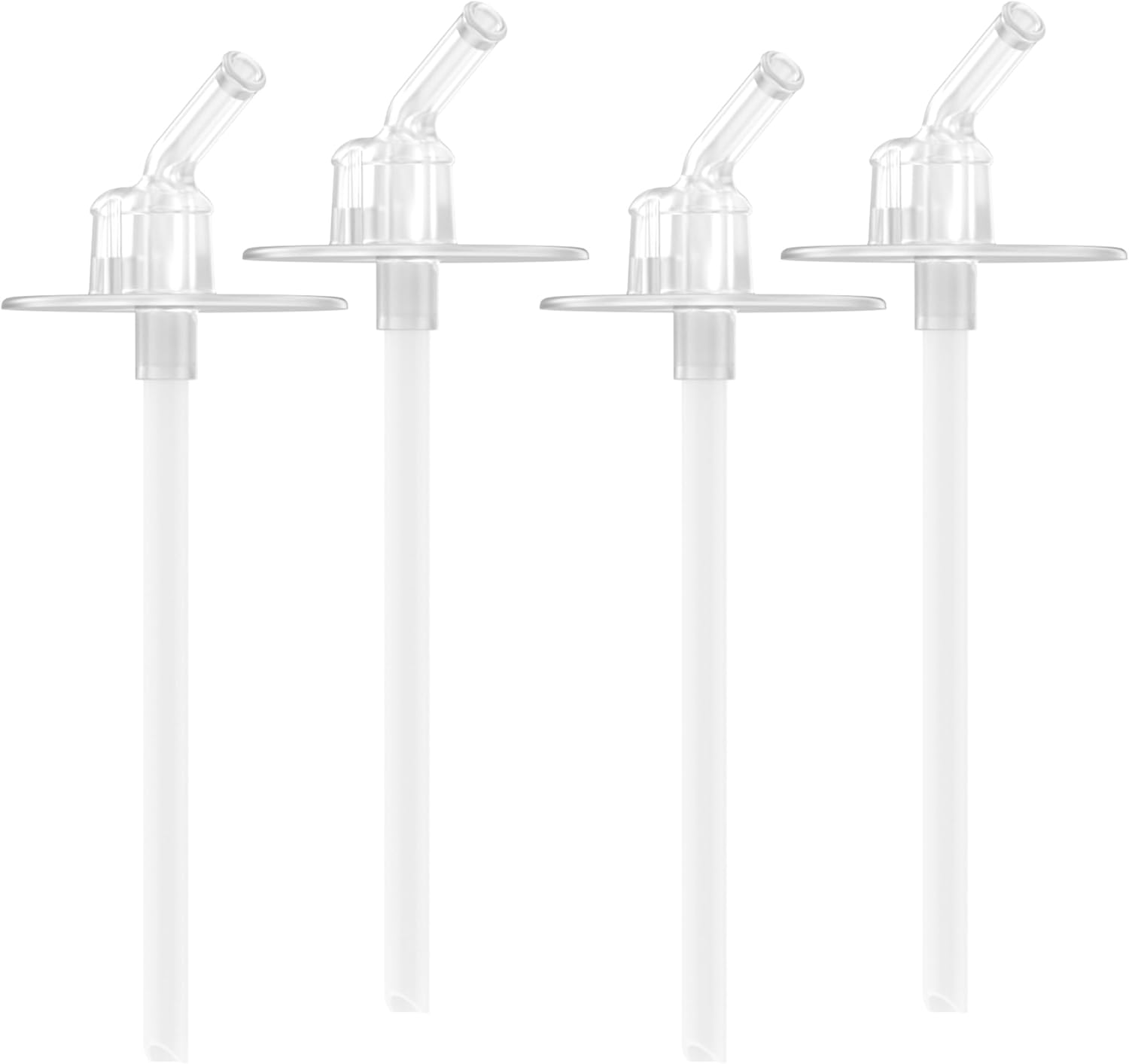 THERMOS FUNtainer 12 Oz Insulated Kids Water Bottle Replacement Straws, 4-Pack - Soft Silicone and Hard Straw Stems