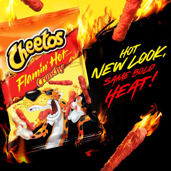 Frito-Lay Flamin' Hot Mix Variety Pack, 40 Single Serve Bags, 3.34 Pounds, Packaging May Vary