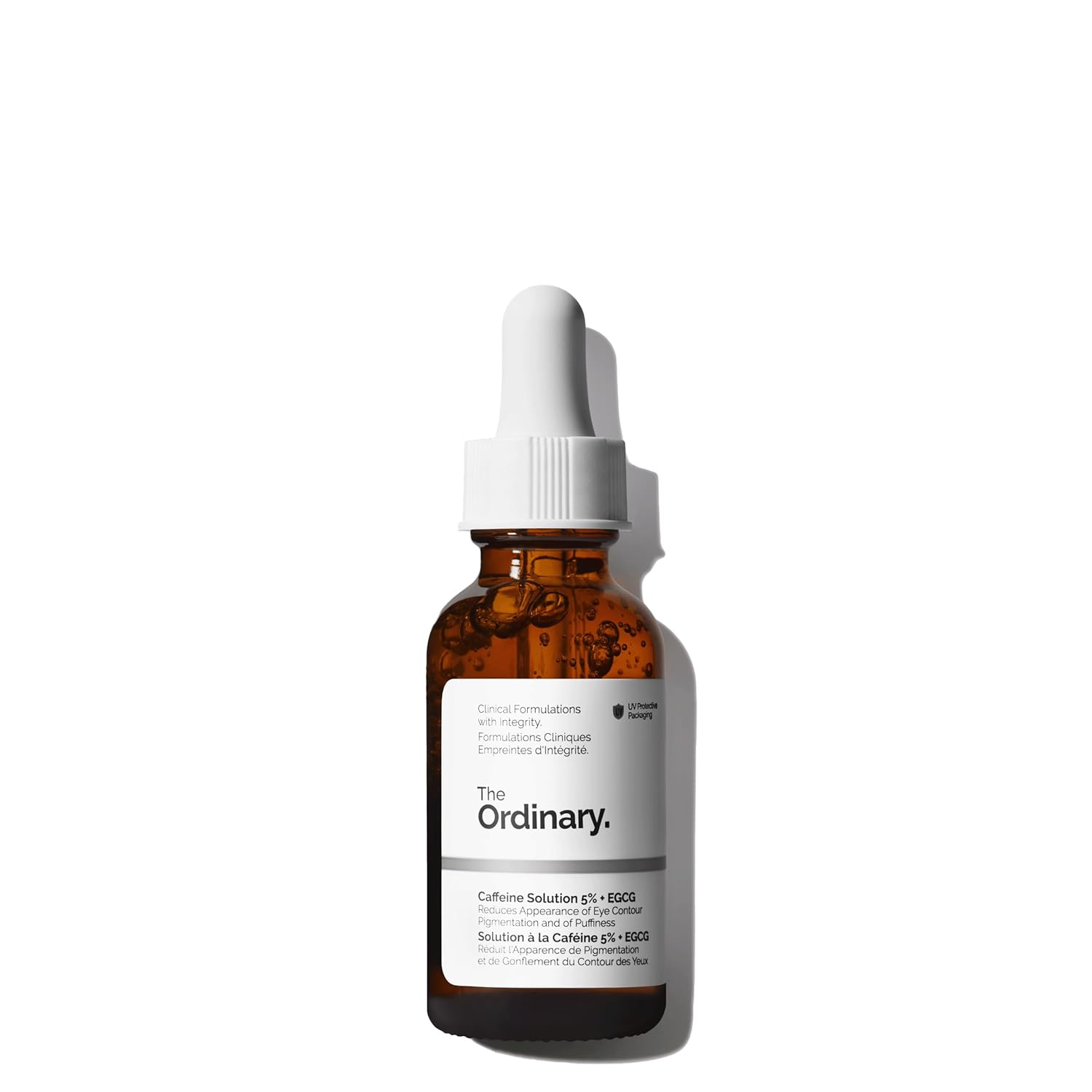 the ordinary caffeine solution 5% + egcg, depuffing eye serum for dark circles and tired eyes, 30ml
