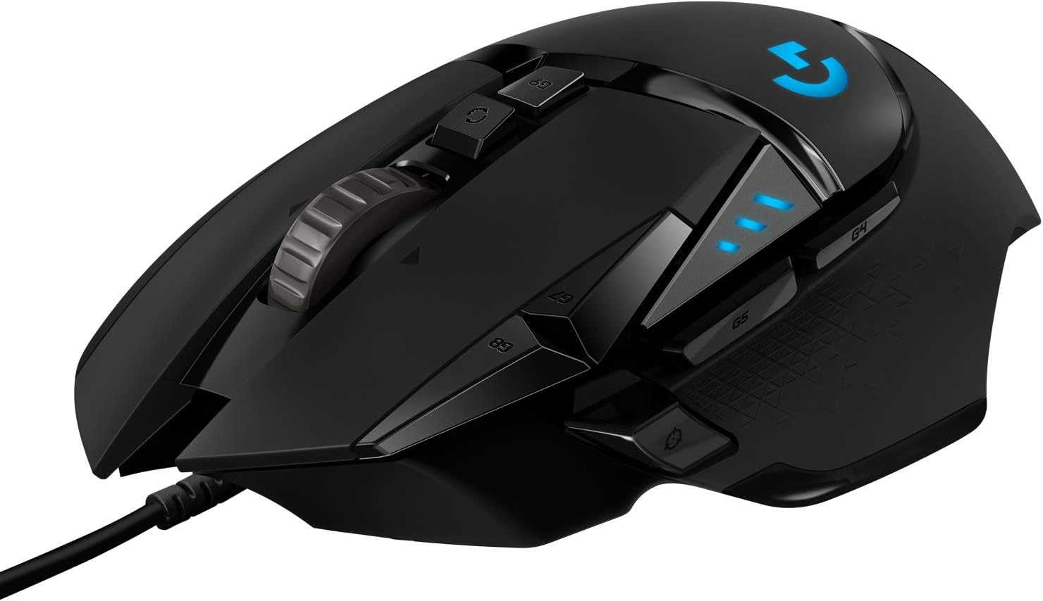 Logitech G502 Hero High Performance Wired Gaming Mouse with Hero 25K Sensor, RGB, Adjustable Weights, 11 Programmable Buttons - Black