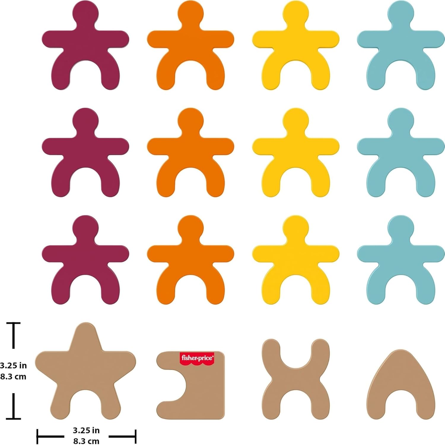 Fisher-Price Wood Montessori Toy Stacking Shapes, American Montessori Society Seal of Excellence, 16-Piece Wooden Learning Activity & Expert Play Tips for Kids Ages 2+ Years