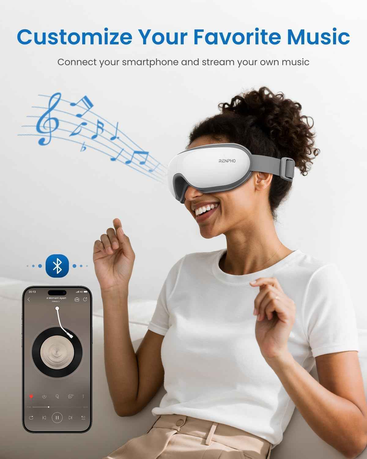 RENPHO Eye Massager with Heat, Valentines Day Gifts for Her Him Birthday Gifts for Women Mom, FSA Eligible HSA Eye Mask for Migraine,Sleep Mask for Dry Eyes Relax, Reduce Strain for Men Dad Eyeris 1