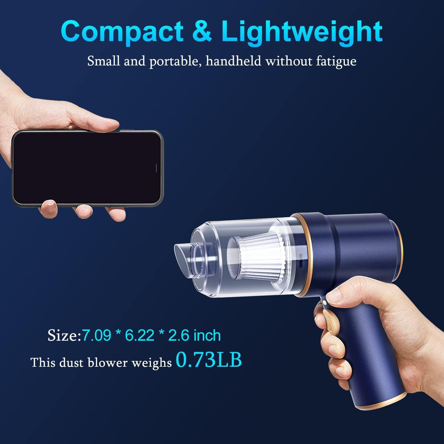 KMM 9000Pa handheld car vacuum cleaner with LED light and multi-nozzles for car home office pet
