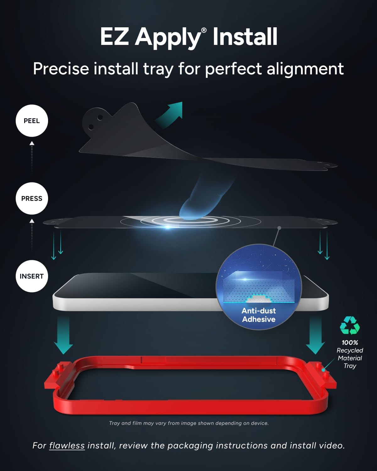 ZAGG XTR4 Glass Samsung Galaxy S24 FE Screen Protector – 11X Stronger, Tempered Glass with Graphene, Blue Light Filtering, Anti-Reflective, Easy Installation, Recycled Content