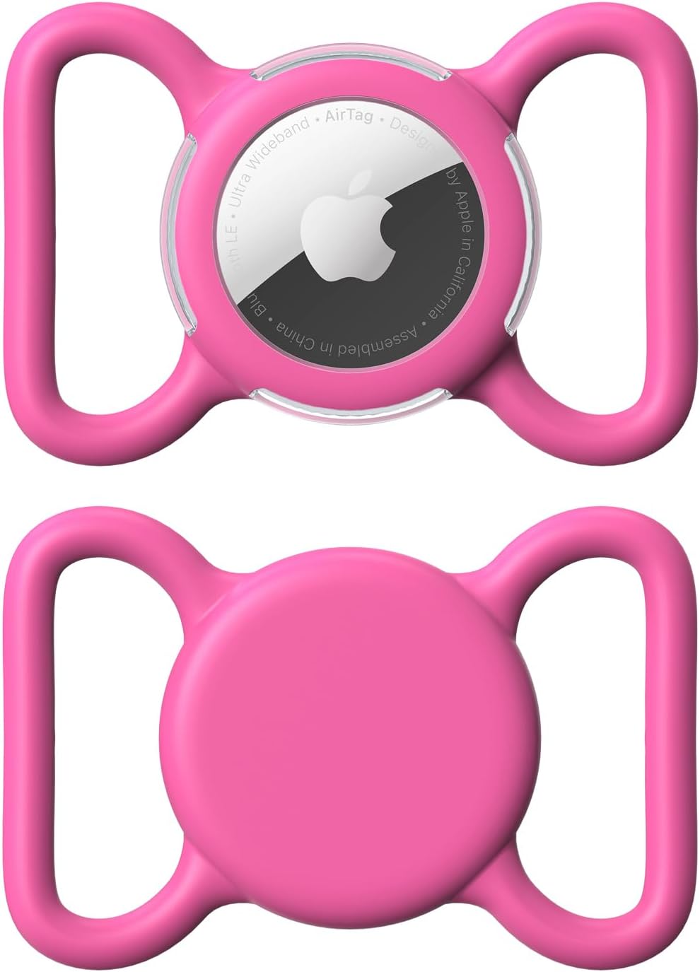 waterproof airtag holder for dog collar soft full-body protective airtag holder for dog cat collars black regular