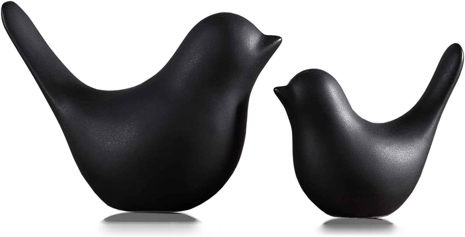 FANTESTICRYAN Small Birds Statues Gold Home Decor Modern Style Figurine Decorative Ornaments for Living Room, Bedroom, Office Desktop, Cabinets
