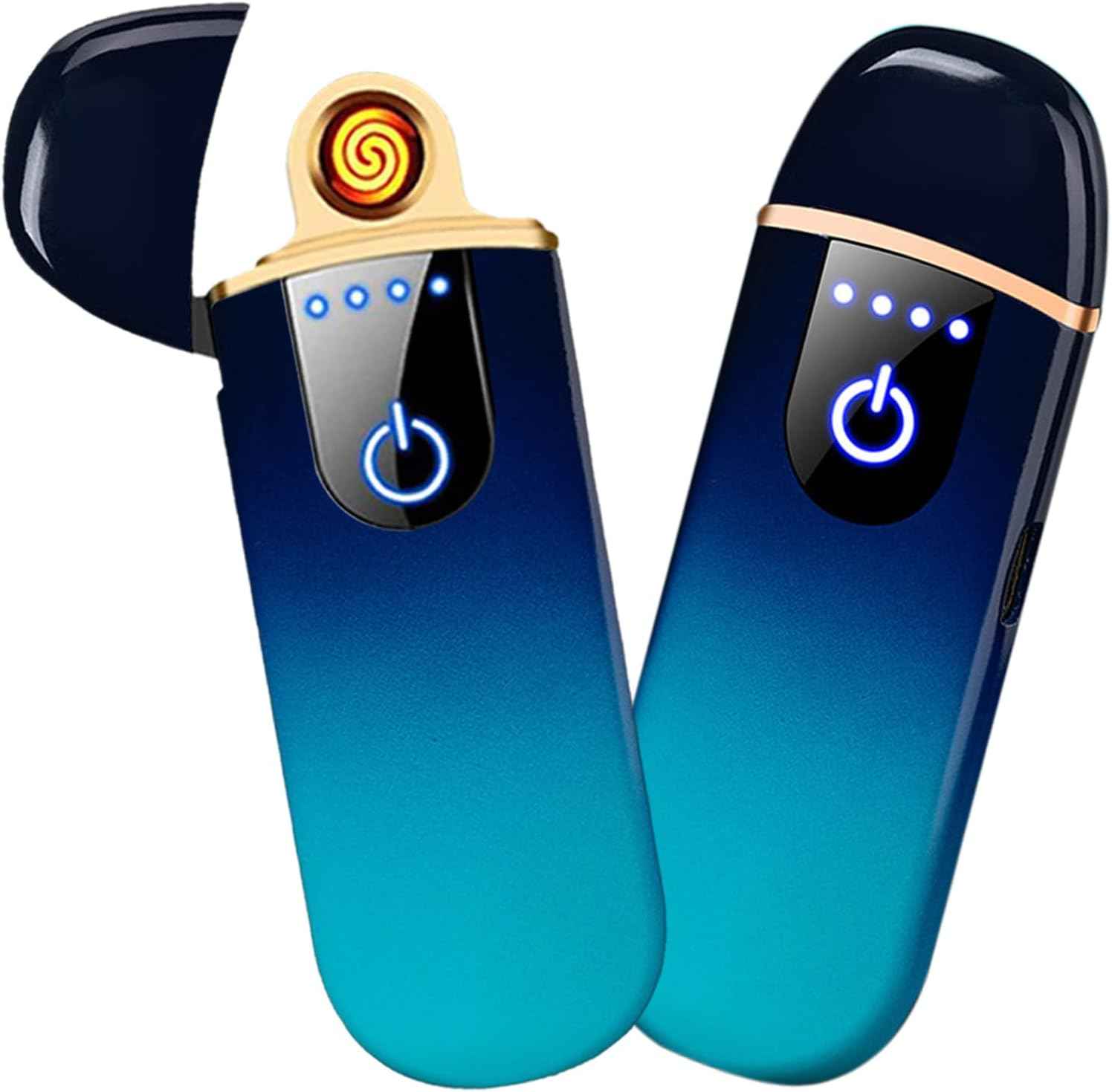 Dragon Smart USB Rechargeable Mini Electric Lighter - Touch Ignition, Windproof, Flameless Plasma Lighter with Battery Indicator