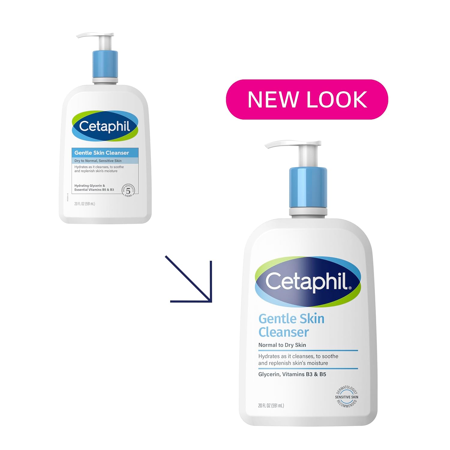 Cetaphil Hydrating Gentle Face Wash for Sensitive Skin, 20 oz, Fragrance-Free and Soap-Free