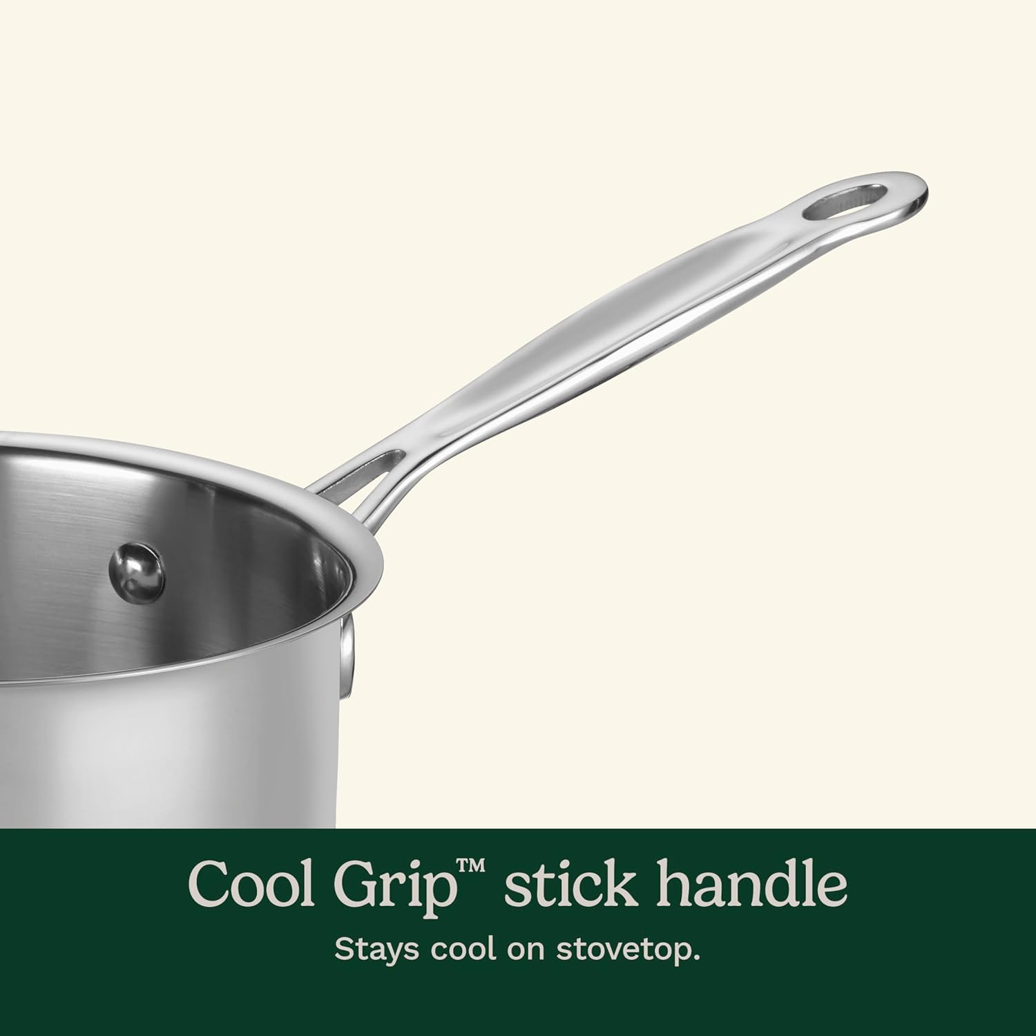Cuisinart 1.5 Quart Saucepan with Cover, Stainless Steel Cookware