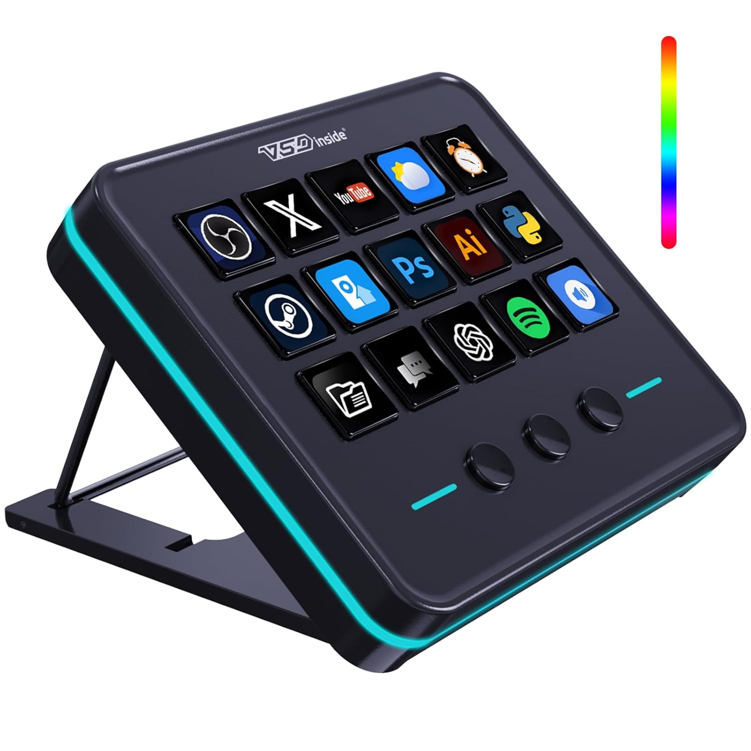 vsninside macro keypad stream controller deck gaming streaming shortcut keyboard