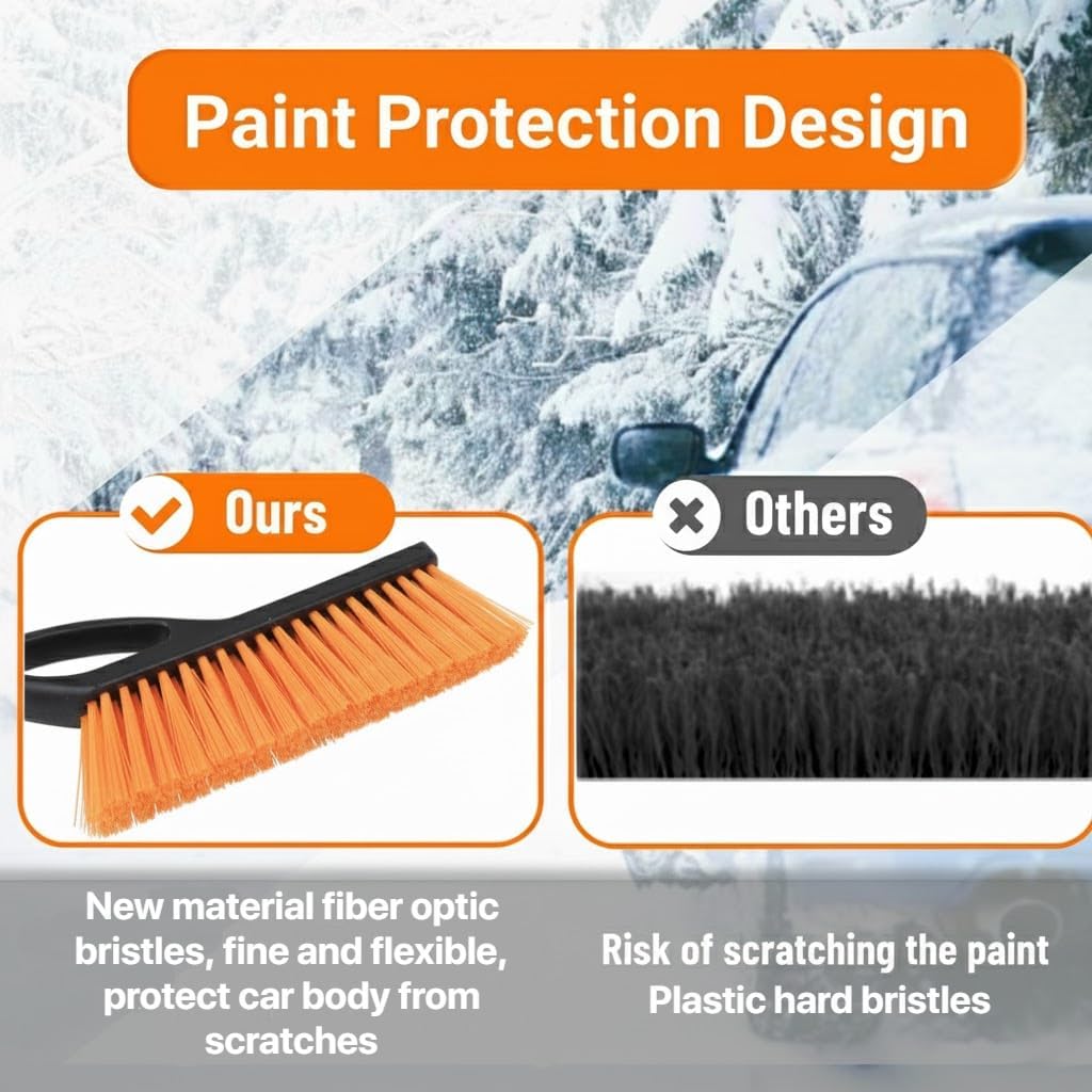27-inch Snow Brush & Ice Scraper for Car Windshield Protection with Ergonomic Grip