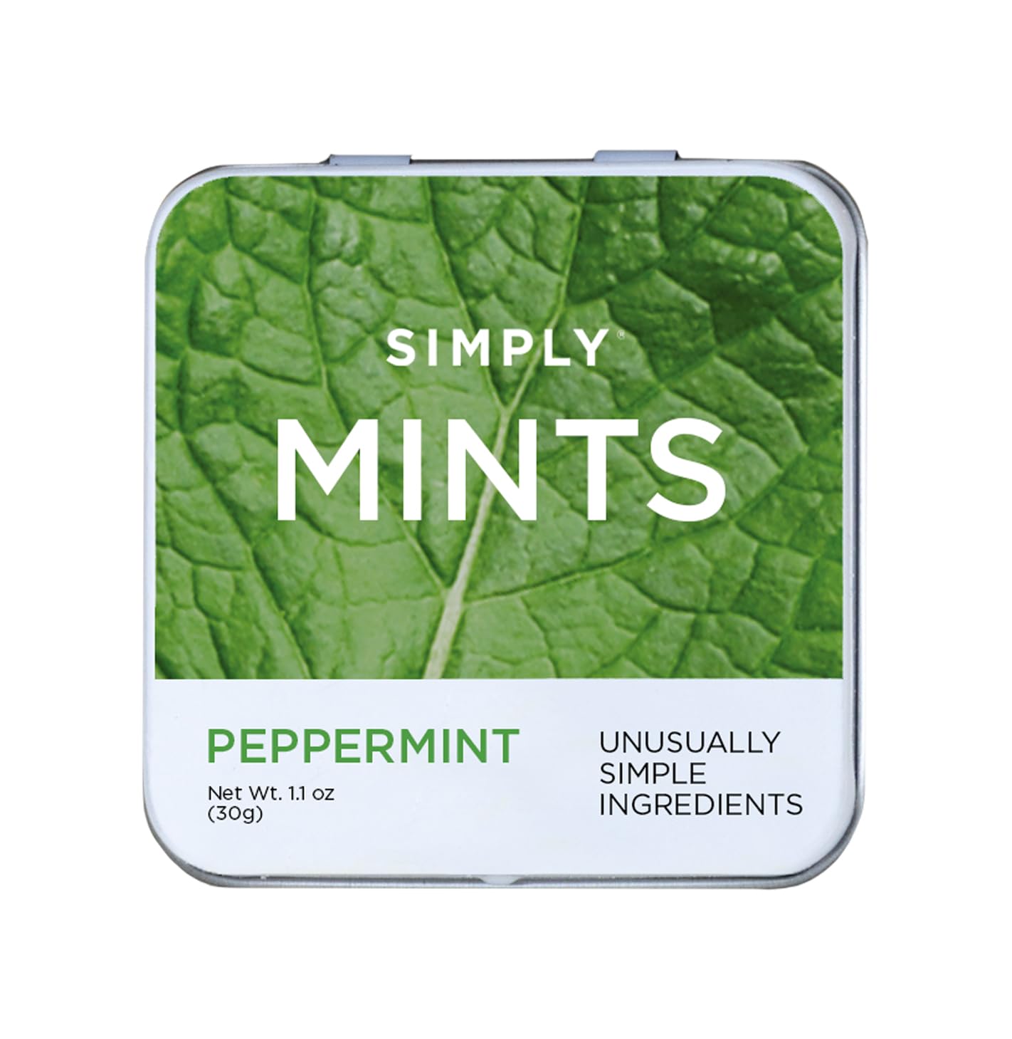 Simply Mints Natural Peppermint Breath Mints, 6 pack with 180 pieces, made with real peppermint oil and no artificial ingredients