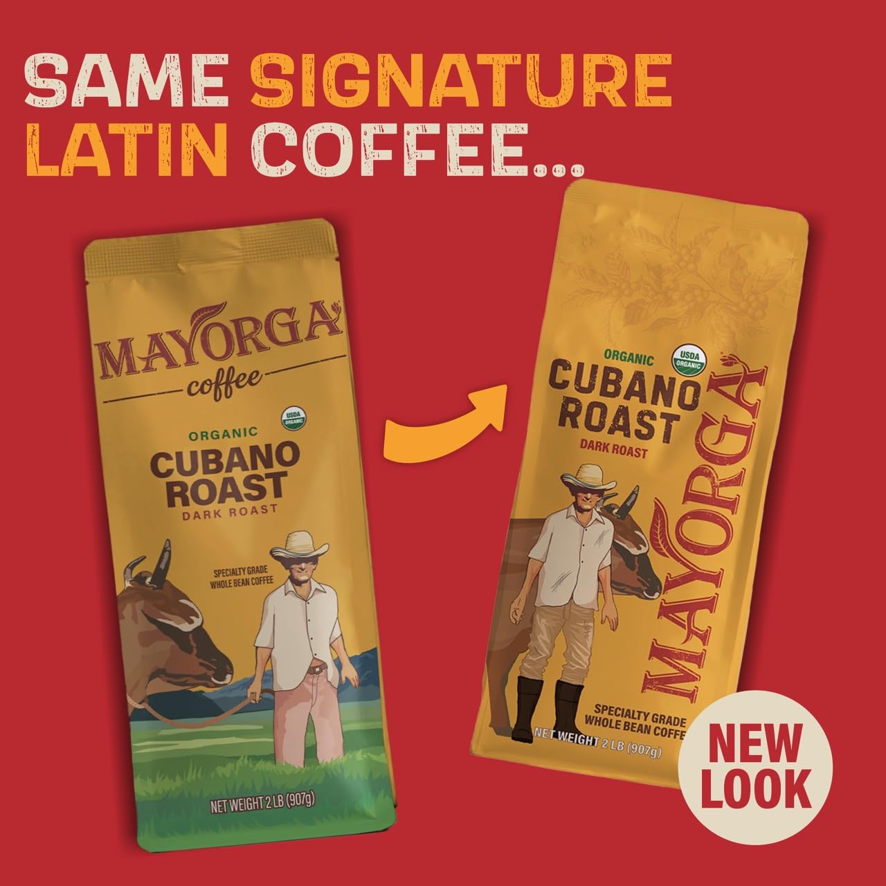 mayorga organic cafe cubano roast 2lb dark roast whole bean specialty grade coffee usda organic non-gmo kosher