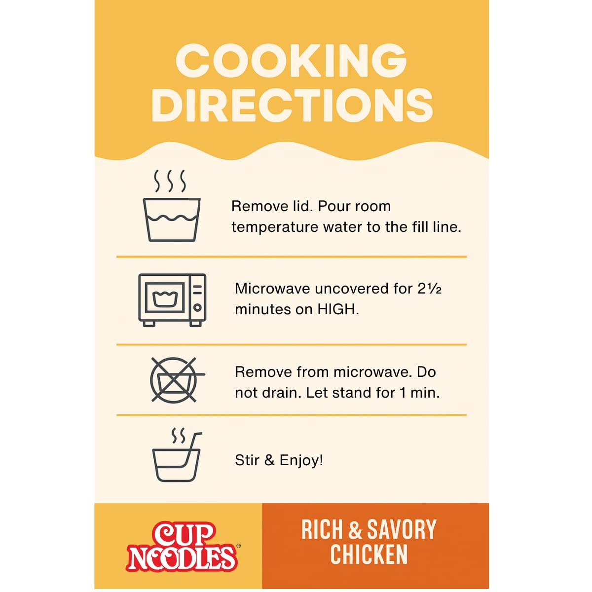 Nissin Cup Noodles Protein Ramen Chicken Flavor 16g Protein 2.54 Ounce Cup Pack of 6