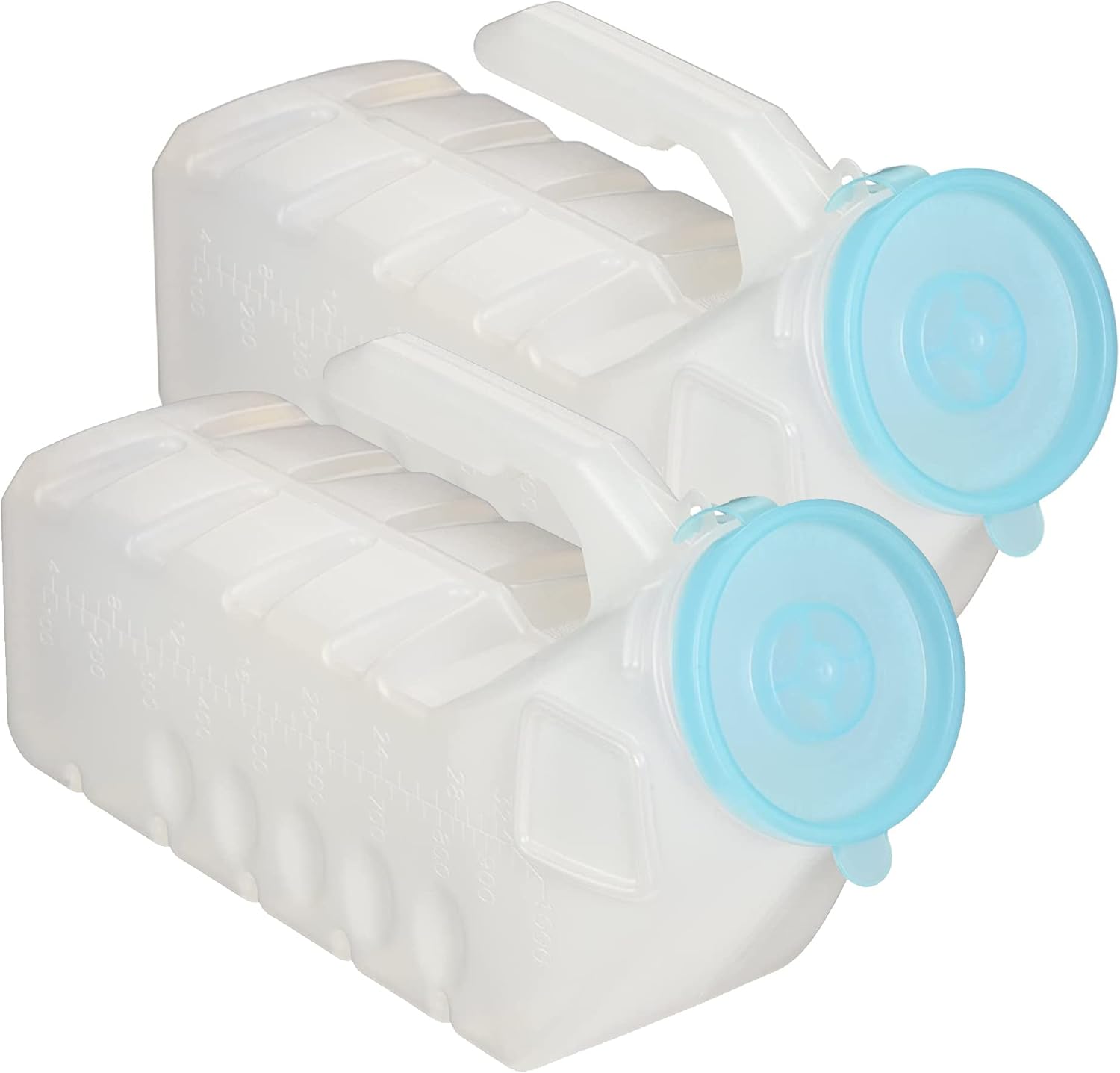 MedVance 1000ml spill-proof portable urinals for men, 2 pack with glow in dark and leak-proof lid