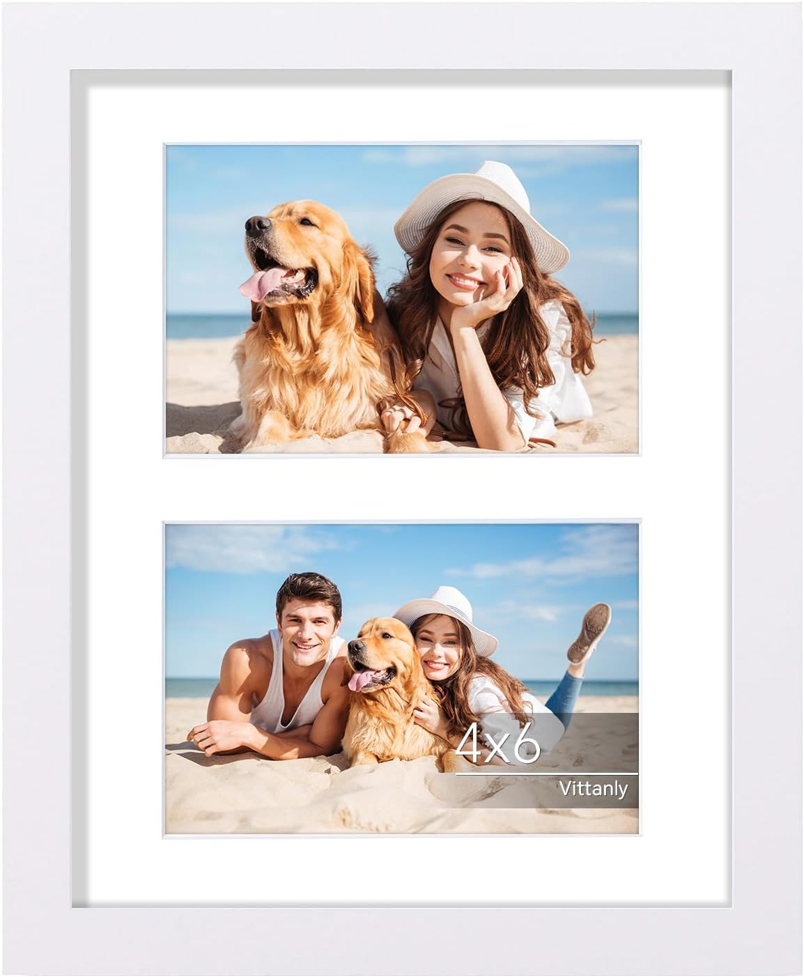 Vittanly 11x14 Collage Picture Frame, Displays 5Pcs 4x6 Pictures with Mat or 1Pcs 11x14 without Mat for Wall Mounting, Picture Frames Collage Wall Decor in Black, 1 Pack