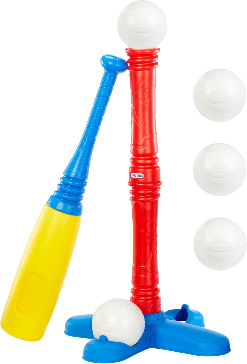 little tikes t-ball set, red, adjustable, 5 plastic balls for toddlers ages 18+ months